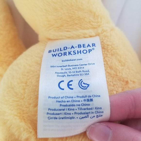 Build A Bear Yellow Bear With Bow - Picture 5 of 5